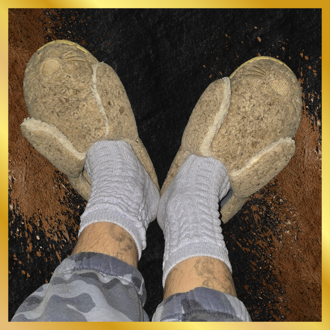 Extra Old and Dirty Bunny Slippers